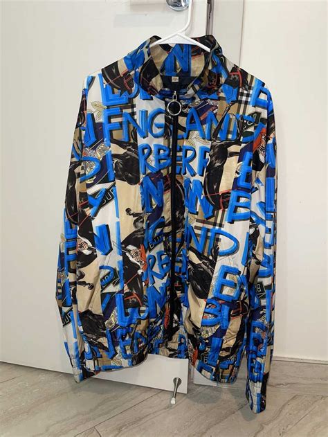 burberry 8002475 grafitti|Burberry 18AW Nylon Jacket 52 Men's Blue 8002475 graffiti .